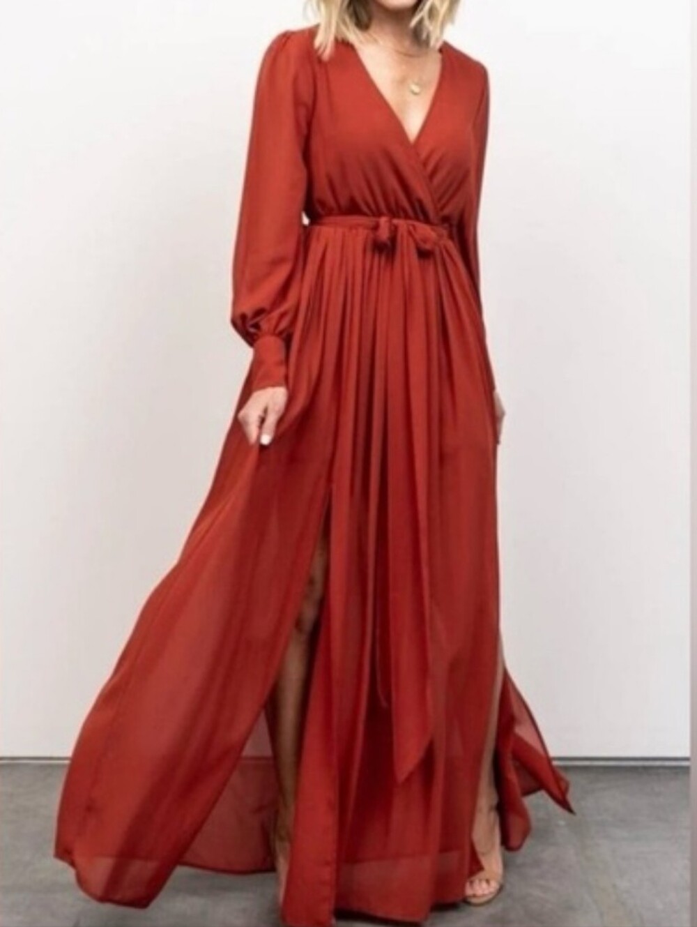 Baltic Born Celine Maxi Dress Rust Large